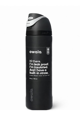 Owala Freesip 24 Oz 710 Ml Kilitli Kapaklı Çift Katmanlı Paslanmaz Çelik Termos Siyah Owala Freesip 24 Oz 710 Ml Kilitli Kapaklı Çift Katmanlı Paslanmaz Çelik Termos Siyah