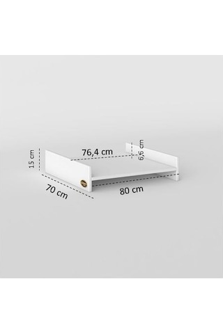 Kenzlife Çamaşır&bulaşık Makinesi Dolabı Lenya Byz 015 80 70 Banyo Aparatı Arkalıksız Büyük Boy Xlarge + Tekli Duvar Rafı Hediyeli Beyaz