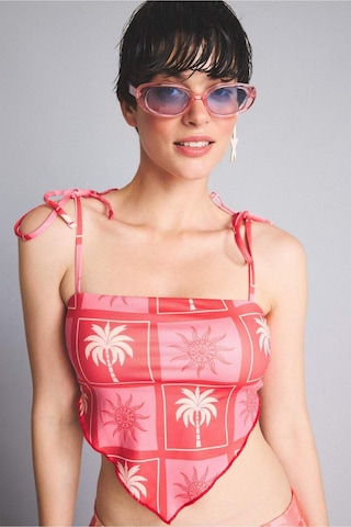 Defacto Regular Fıt Dijital Baskılı Mercan Bikini Üstü I2150ax26hsrd116 Kırmızı-rd116