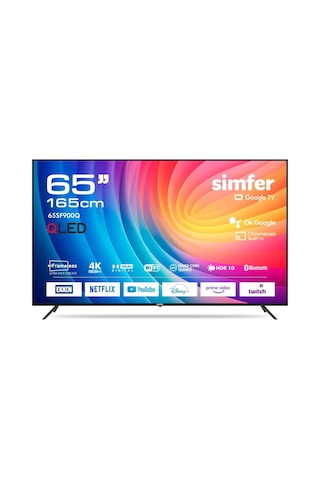 Simfer 65SF900Q 165 Ekran 65" Ultra HD Google QLED Tv