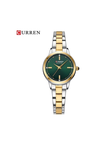 Yingfu Çelik Kordonlu Kadın Saat Curren 9094 - Kuvars Mekanizma Altın Altın