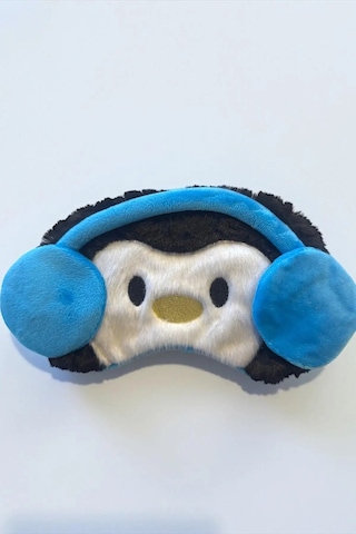 Caş Dekorasyon Karışık Renk Penguen Peluş Uyku Bandı Çok Renkli