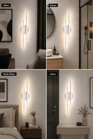 Aden Modern Led Duvar Apliği Günışığı Beyaz