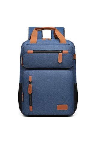 Vkemall Erkekler İçin Mavi Sırt Çantası - 15.6" Laptop Bölümü, Su Geçirmez, Dayanıklı, Ergonomik Tasarım, İş & Seyahat İçin Geniş Kapasite MAVİ