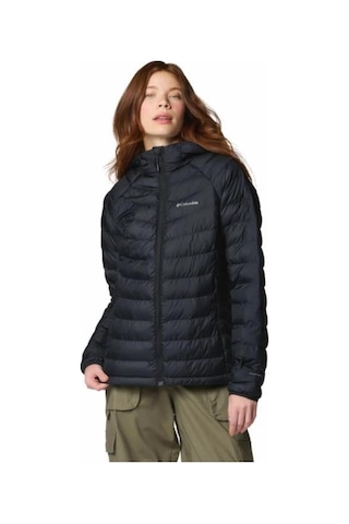 Columbia Wk8123 Powder Lite Iı Hooded Jacket Kadın Mont 2089391 010 Siyah