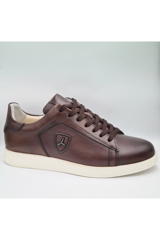 Libero 4704 Kahve Hakiki Deri Erkek Günlük Sneaker Ayakkabı Kahverengi
