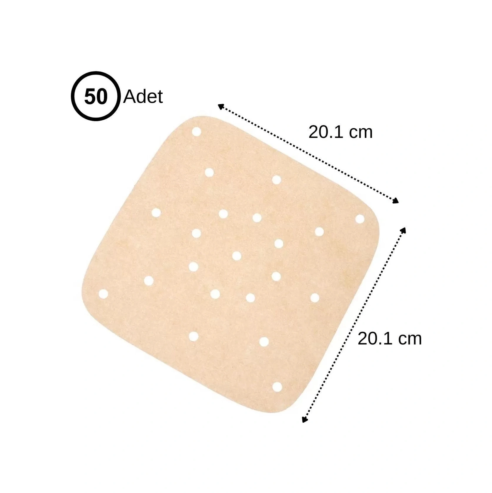 250 Adet Air Fryer Pişirme Kağıdı Tek Kullanımlık Hava Fritöz Yağ Geçirmez Yapışmaz Gıda Pişirme Kağ