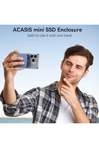 Acasis EC6609 Air Apple Uyumlu iPhone 15/16 Magsafe M2 Desteği Disk Kutusu