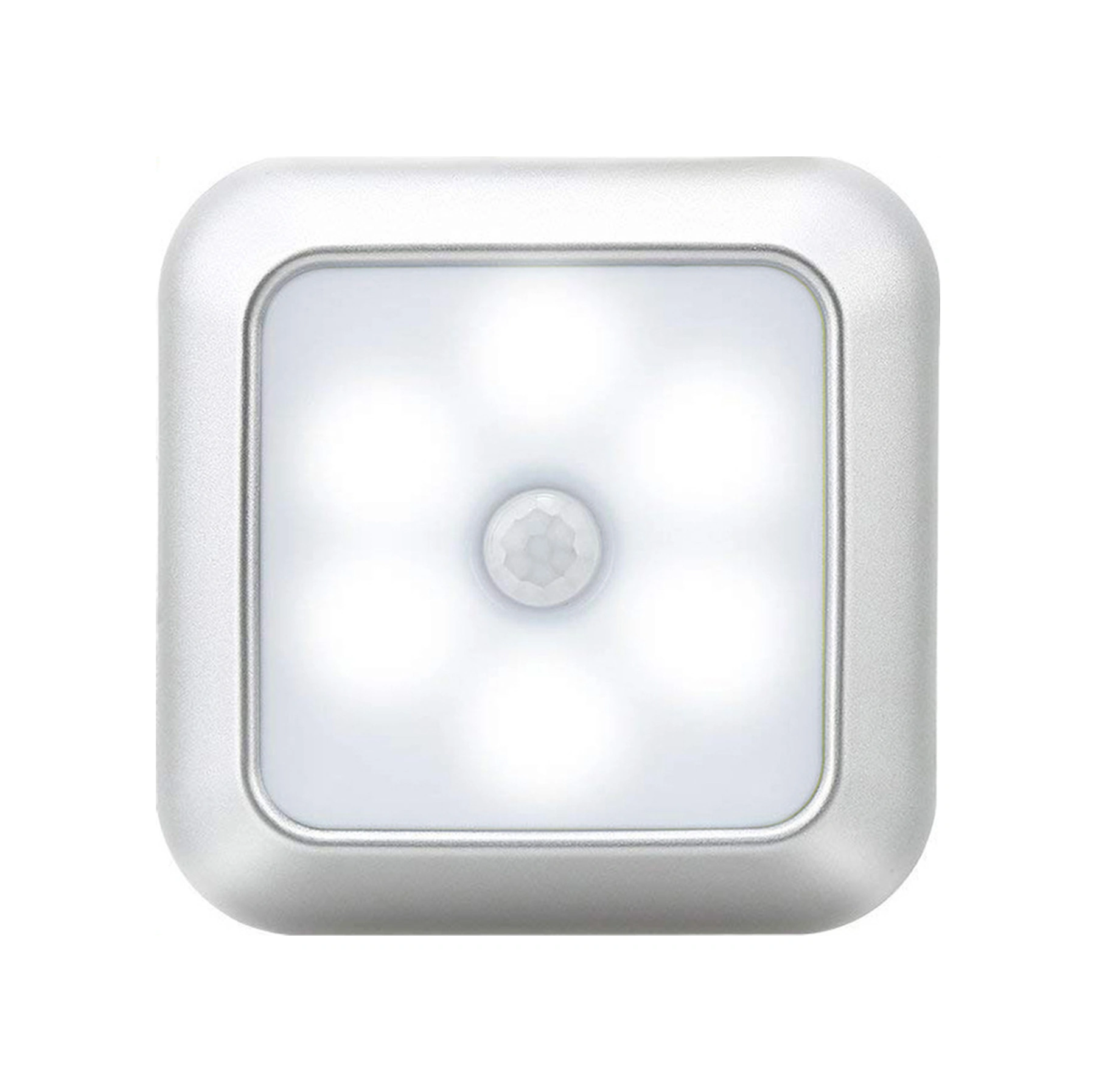 Folinda Kişi Algılama Gece Lambası - Dolap/ Koridor İçin 5m 120 Algılama - Mıknatıslı/örgülü/çelik Bant Montaj - Gümüş Kasa Beyaz Işık Gümüş