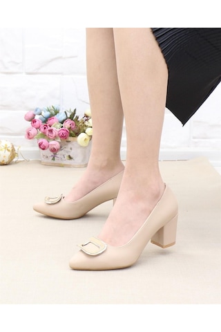 Nesil Shoes Desca 627 Ten Topuklu Kadın Ayakkabı-ten Ten Rengi