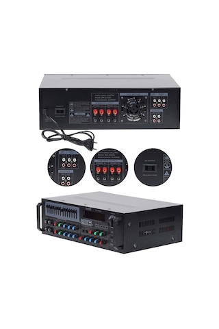 Midex Mx-2300u 4 Kanal 2x300w Stereo Amfi 600w Power Mikser Bluetooth Usb