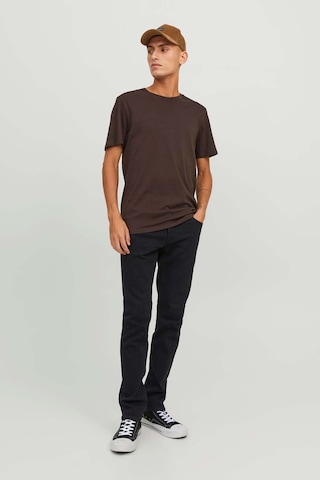 Jack & Jones Erkek Jjıglenn Düşük Bel Slim Fit Jean Pantolon 12246949 Siyah Siyah