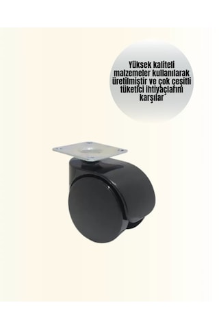 Home 6 Cm Kilitsiz Masa Ayağı Tekerleği 4 Lü Set Çok Amaçlı Çok Renkli