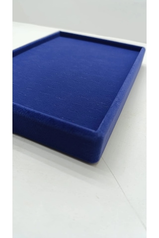 Süet Kumaş Lacivert Renk 24/17 Cm Batırmalı Piercing - Küpe Tablası