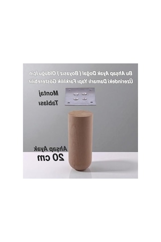 4 Adet Doğal Ahşap Silindir Ayak Seti - 20 Cm 6395751