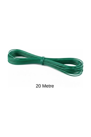 20 Metre Pvc Kaplı Çelik Çamaşır İpi Dayanıklı, Paslanmaz, Kopmaya Karşı Güçlü Balkon, Bahç Yeşil