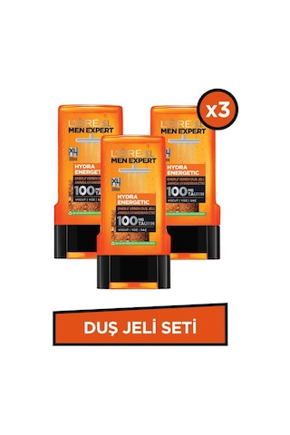 L'Oreal Paris Men Expert Hydra Energetic Enerji Veren Duş Jeli 3 x 300 ML