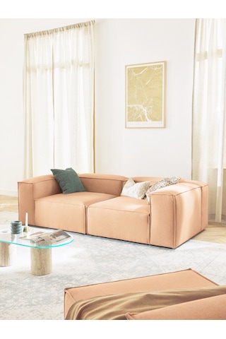 Most Mollis 2 Modül Kanepe Koltuk Kiremit Keten Kumaş Yataş Sün