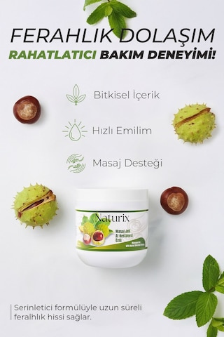 Naturix At Kestanesi Balsamı Masaj Jeli 2'li Eko Set - 500 Ml