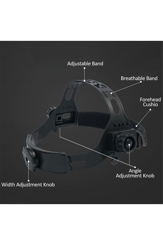 Kangvka Otomatik Kararan Güneş Enerjili Kaynak Maskesi - 9-13 Seviye Ayarlanabilir Renkli Lens + Baş Lambası + 20 Koruma Plakası