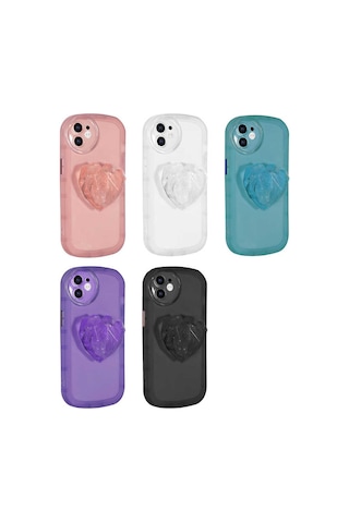 Zore Apple iPhone 11 Uyumlu Kamera Korumalı Pop Soketli Renkli Omsy Ofro Kılıf-mavi