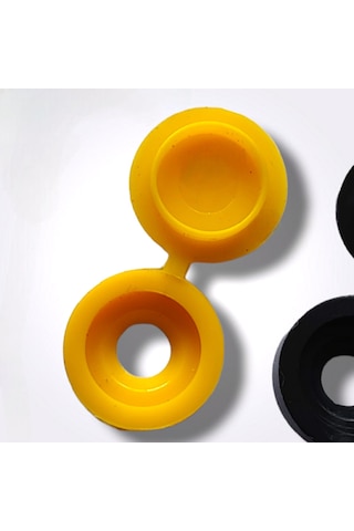 100 Adet Menteşeli Sarı Plastik Vida Kapağı, Vida Gizleme Kapağı,