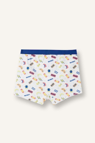 Defacto Kaykay Baskılı Penye 3lü Boxer Erkek Çocuk H1661a826smwt34 Beyaz-wt34