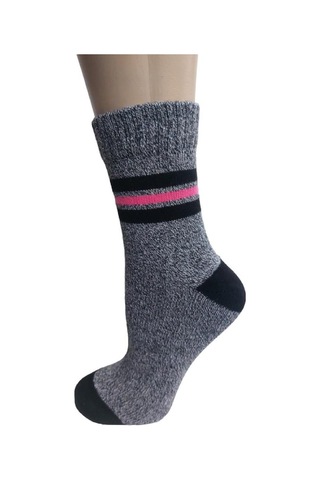 KIŞLIK PAMUKLU KADİN SOKET ÇORAP - ÇOK RENKLİ Çok Renkli