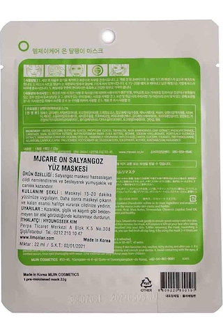 Mjcare On Snail Mask - Salyangoz Özlü Yüz Maskesi