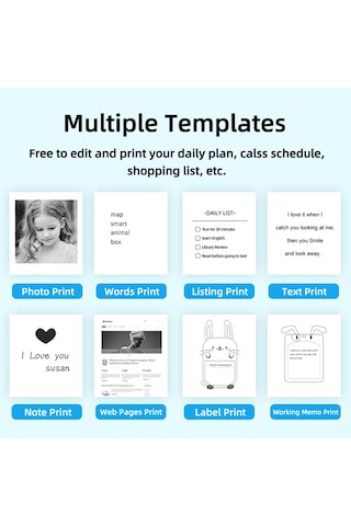 Shineyee Taşınabilir Bluetooth Termal Yazıcı - Renkli Işıklı, Çıkartma Ve Fotoğraf Basabilen Kompakt Cihaz 57mm Kağıt Dahil