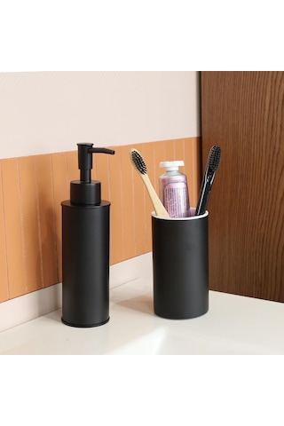 Kobos Yuvarlak Banyo Seti Mat Siyah