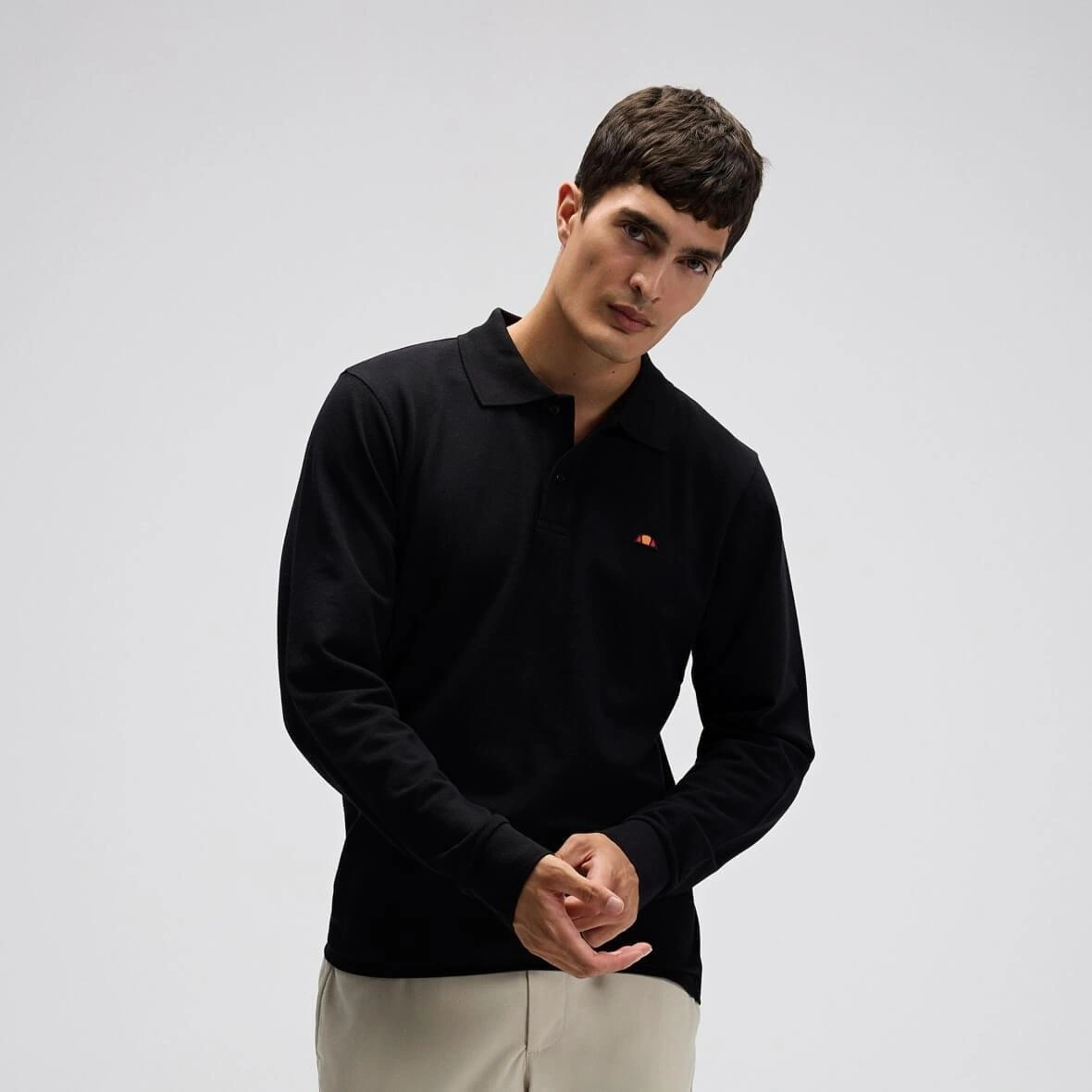 Ellesse Em582-bk Erkek Polo Yaka Sweatshirt - Siyah Siyah