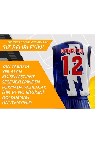 Acr Giyim 50-60-Warriors Splash Dizayn Kişiye Özel Basketbol Forması Lacivert