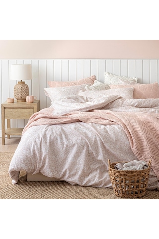 Dahlıa Bambu Extra King Size Nevresim Seti 260x220 Cm Pudra/ekru