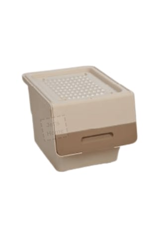 2'li Tekerlekli Sebzelik Bpa Free Soğanlık Oyuncaklık Organizer Beyaz Krem 33 Lt Krem Bej