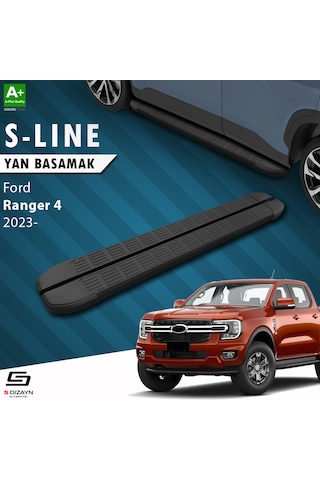 S-dizayn Ford Ranger 4 S-line Siyah Yan Basamak 203 Cm 2023 Üzeri A+ Kalite