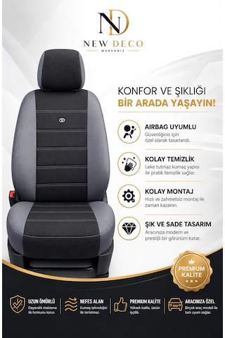 Chevrolet Captiva 2007-2018 Uyumlu Oto Koltuk Kılıfı Tam Set Airbag Uyumlu 4 Mevsim Cotfit Serisi 23247966