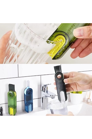 Kahveci.store 3 Fonksiyonlu Pratik Şişe Temizleme Fırçası Mutfak Banyo Araç İçin Çok Amaçlı Fırça Adet Fiyatıdır 22 Standart
