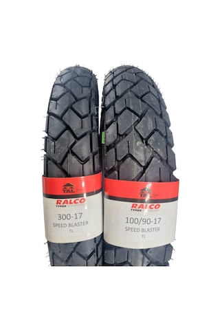 Ralco Tyres 100/90-17 Ve 300-17 Tvs Raider Takım Tl Tubeless - Dubleks Motosiklet Lastiği Speedblastera12