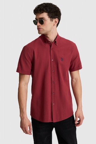 U.S. Polo Assn. U.s. Polo Assn. Erkek Vişne Gömlek Kısa Kollu 50324727-vr223