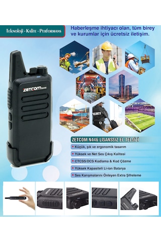 Zetcom El Telsizi Pmr N4446 Tekli