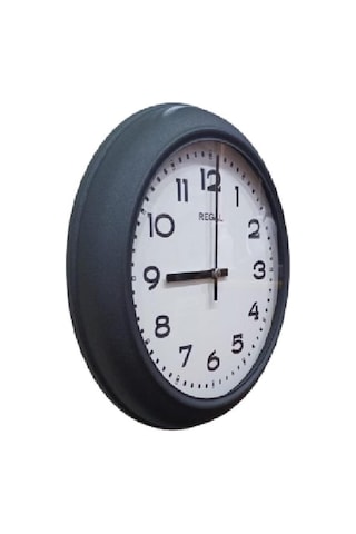 Regal 4290 Bw Özel Seri Metal Kasa Akar Sessiz Saniyeli Duvar Saati Çok Renkli