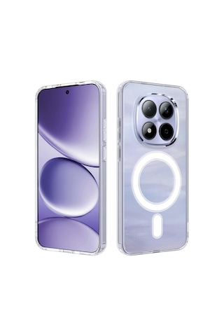 Xiaomi Redmi Note 15 Pro 4g İle Uyumlu Şeffaf Kamera Korumalı Magsafe Sert Pc Telefon Kılıfı Kapak