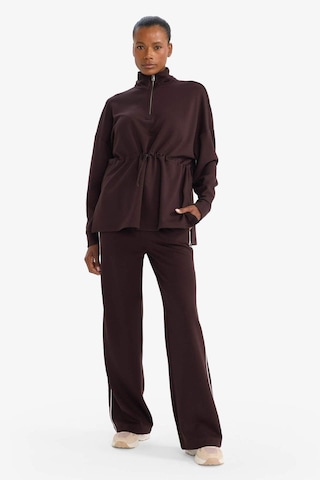 Defacto Defactofit Long Fit Dik Yaka Beli Lastikli Yarım Fermuarlı Modal Sporcu Sweatshirt G4367ax25wnbn340 Kahve-bn340