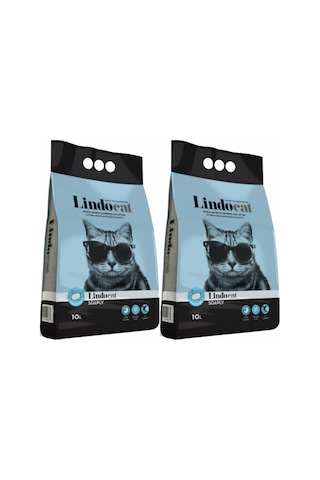 Lindo Cat Sabun Kokulu Topaklaşan İnce Taneli Kedi Kumu 2 x 10 L