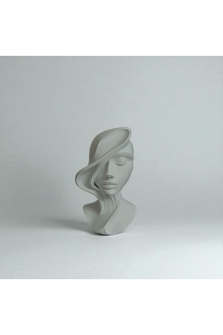 Modern Sanatsal Kadın Büst Biblo Dekoratif Heykel 14x9 Cm