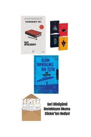 Fahrenheit 451 70. Yıl Özel Baskısı + Kara Dörtleme Set + Ölüm Yapayalnız Bir İştir