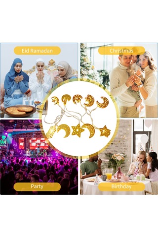 Xindoker Ramazan Işıkları - Pencere Ve Duvarlar İçin 5.24ft Sıcak Beyaz Led Dekor