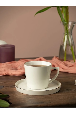 Korall Porselen Hediye Çay Seti 226 Ml Grace 243502724 Beyaz