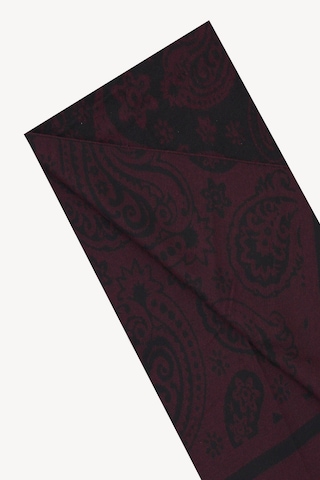 Ysf Erkek Siyah Bordo Desenli Kaşkol